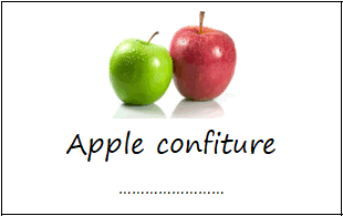Labels for apple confiture