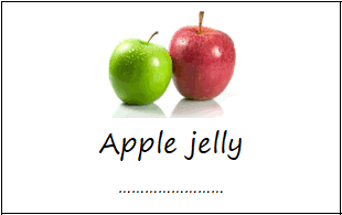Labels for apple jelly