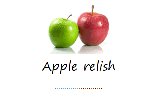 Etykiety na relish jabłkowy