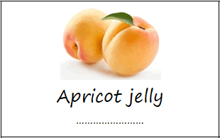 Labels for apricot jelly