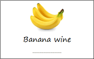Labels for banana wine