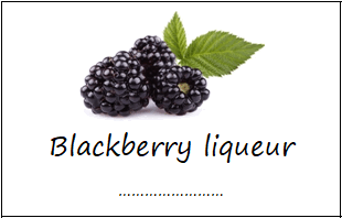 Blackberry liqueur labels