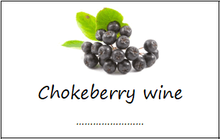 Chokeberry wine labels