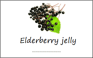 Elderberry jelly labels