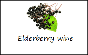 Elderberry wine labels