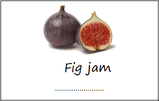 Labels for fig jam