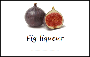 Labels for fig liqueur