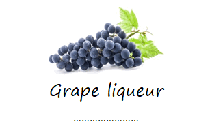 Labels for grape liqueur