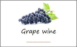 Labels for grape wine