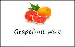 Grapefruit wine labels