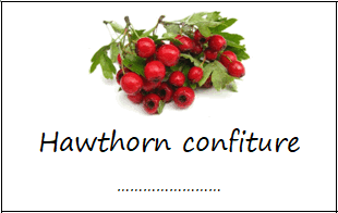 Labels for hawthorn confiture