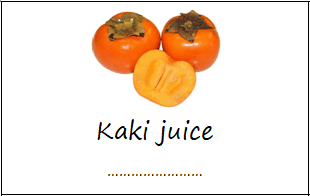 Labels for kaki juice
