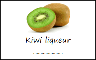 Kiwi liqueur labels