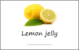 Labels for lemon jelly