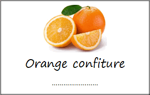 Orange jam labels