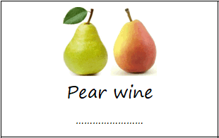 Pear wine labels