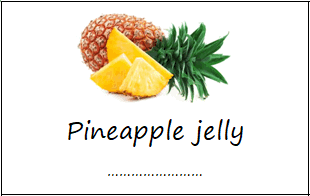 Pineapple jelly labels