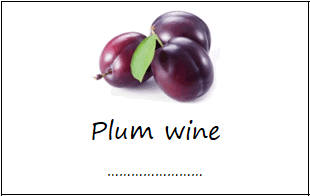 Plum wine labels