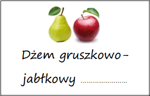 Etykiety na dżem gruszkowo-jabłkowy
