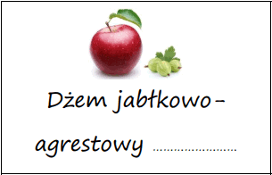 Etykiety na dżem jabłkowo-agrestowy