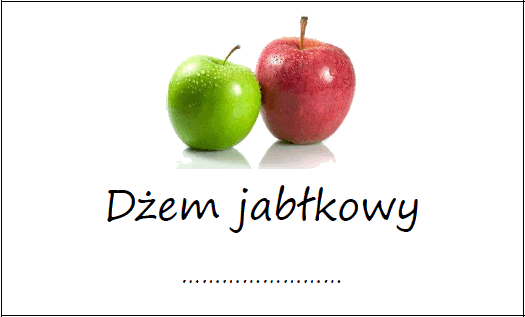 Etykiety na dżem jabłkowy