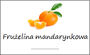 Etykiety na frużelinę mandarynkową