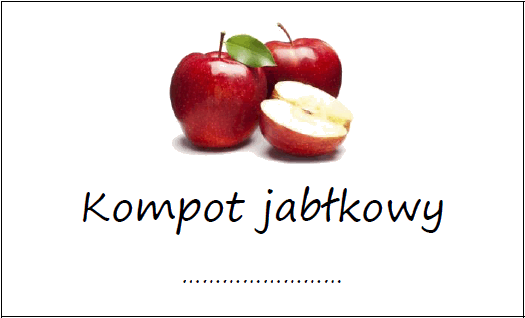 Etykiety na kompot jabłkowy