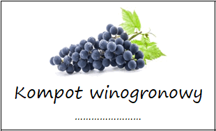 Etykiety na kompot winogronowy