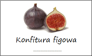Etykiety na konfiturę figową