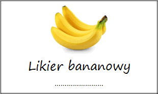 Etykiety na likier bananowy