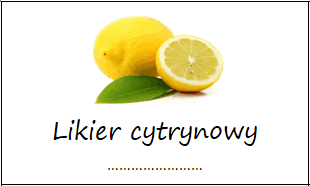 Etykiety na likier cytrynowy