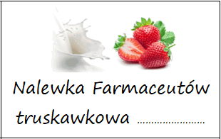 Etykiety na nalewkę farmaceutów truskawkową