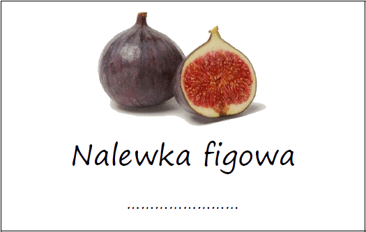 Etykiety na nalewkę figową