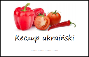 Etykiety na keczup ukraiński