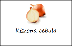 Etykiety na kiszoną cebulę