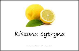 Etykiety na kiszoną cytrynę
