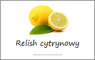 Etykiety na relish cytrynowy
