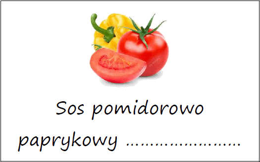 Etykiety na sos pomidorowo paprykowy