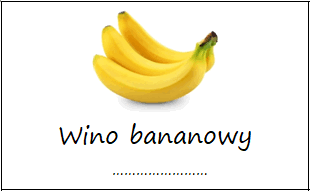 Etykiety na wino bananowe