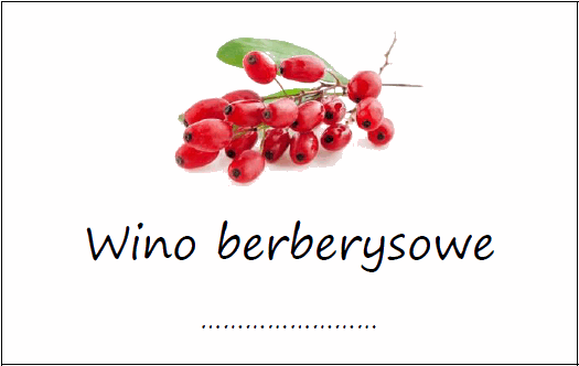 Etykiety na wino berberysowe