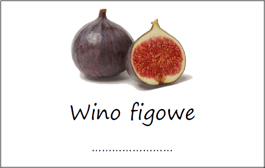 Etykiety na wino figowe