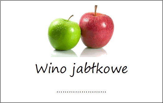 Etykiety na wino jabłkowe
