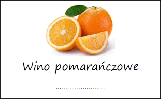 Etykiety na wino pomarańczowe