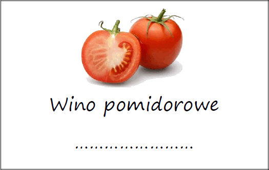 Etykiety na wino pomidorowe