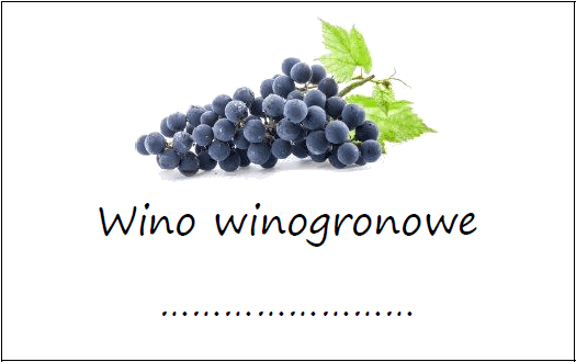Etykiety na wino winogronowe