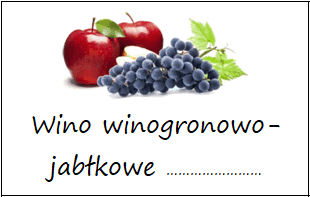 Etykiety na wino winogronowo-jabłkowe