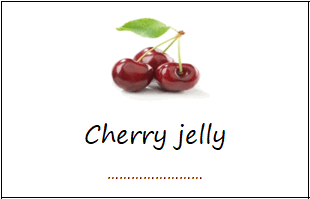 Cherry jelly labels
