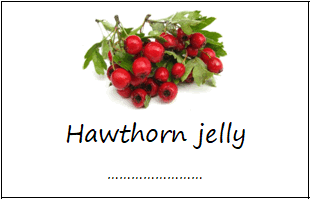 Hawthorn jelly labels