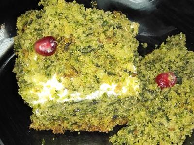Przepis na zielone ciasto szpinakowe. 